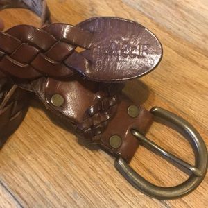 Abercrombie Genuine Leather Braided Belt XS/S